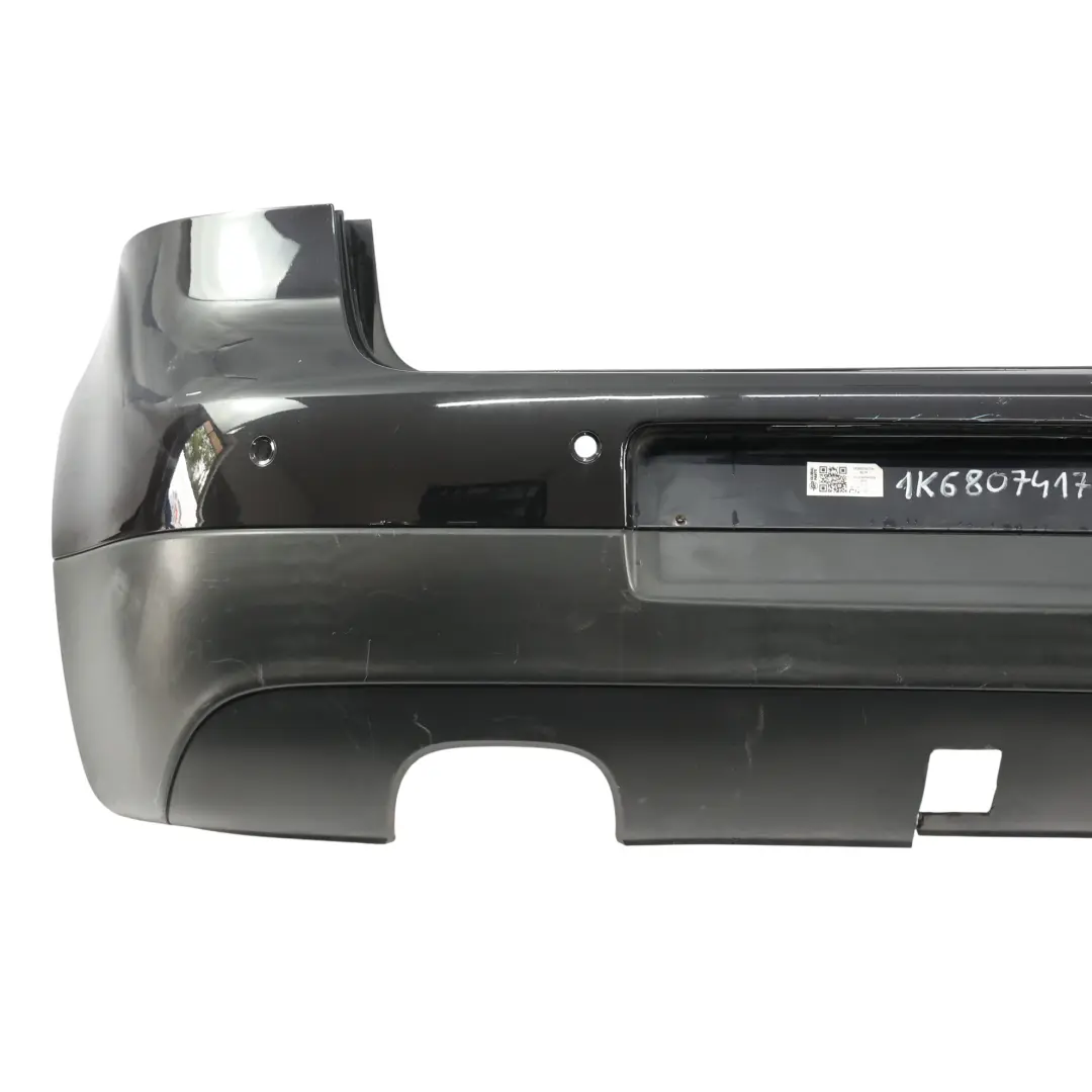 Volkswagen VW Golf Mk5 Bumper Rear Trim Panel Cover Black Magic Pearl - C9Z - SKU 1K6807417A-BLM - Part number 1K6807417A