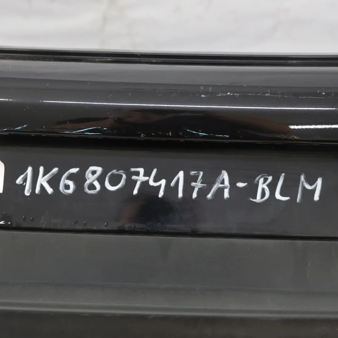 Volkswagen VW Golf Mk5 Bumper Rear Trim Panel Cover Black Magic Pearl - C9Z - SKU 1K6807417A-BLM - Part number 1K6807417A