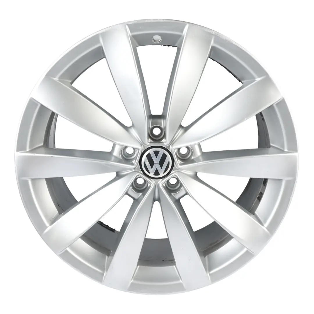 Volkswagen Scirocco Silver Alloy Wheel Rim 19" 8J ET:41 5x112 Lugano - SKU 1K8601025C-1 - Part number 1K8601025C