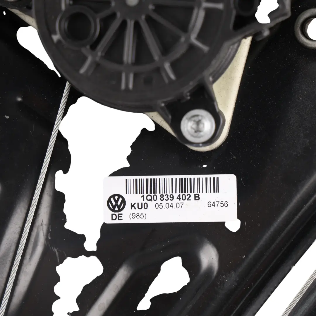 Volkswagen VW Eos 1F Window Glass Regulator Lifter Rear Right O/S - SKU 1Q0839402B - Part number 1Q0839402B