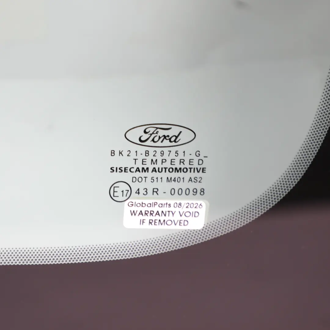 Ford Tourneo Custom Sliding Door Quarter Window Glass Left N/S - SKU 2042131 - Part number 2042131
