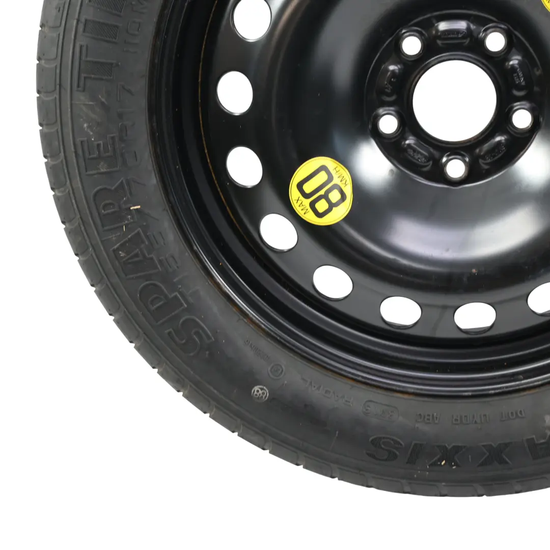 Mk1 Spare Steel Wheel Rim 17" 4J ET:25 Maxxis Tyre 155/70 R17 to Ford Kuga with Part number 2170806 Ford Kuga Mk1 Spare Steel Wheel Rim 17" 4J ET:25 Maxxis Tyre 155/70 R17 - SKU 2170806-1 - Part number 2170806