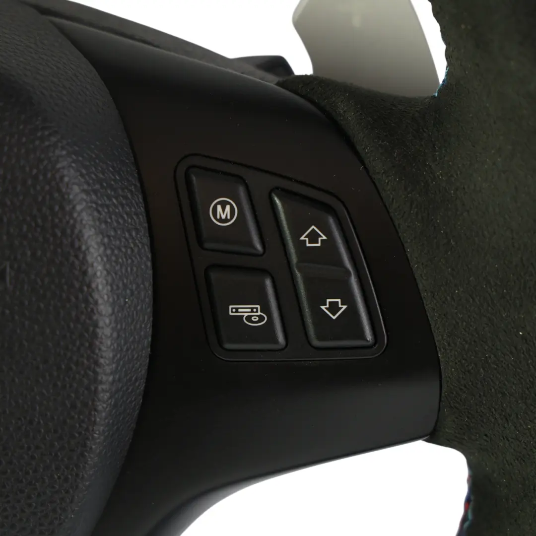 BMW E90 E92 E93 M3 Steering Wheel NEW Black Leather M-Sport Thick Paddle Shift - SKU 2283738-2-SET - Part number 2283738