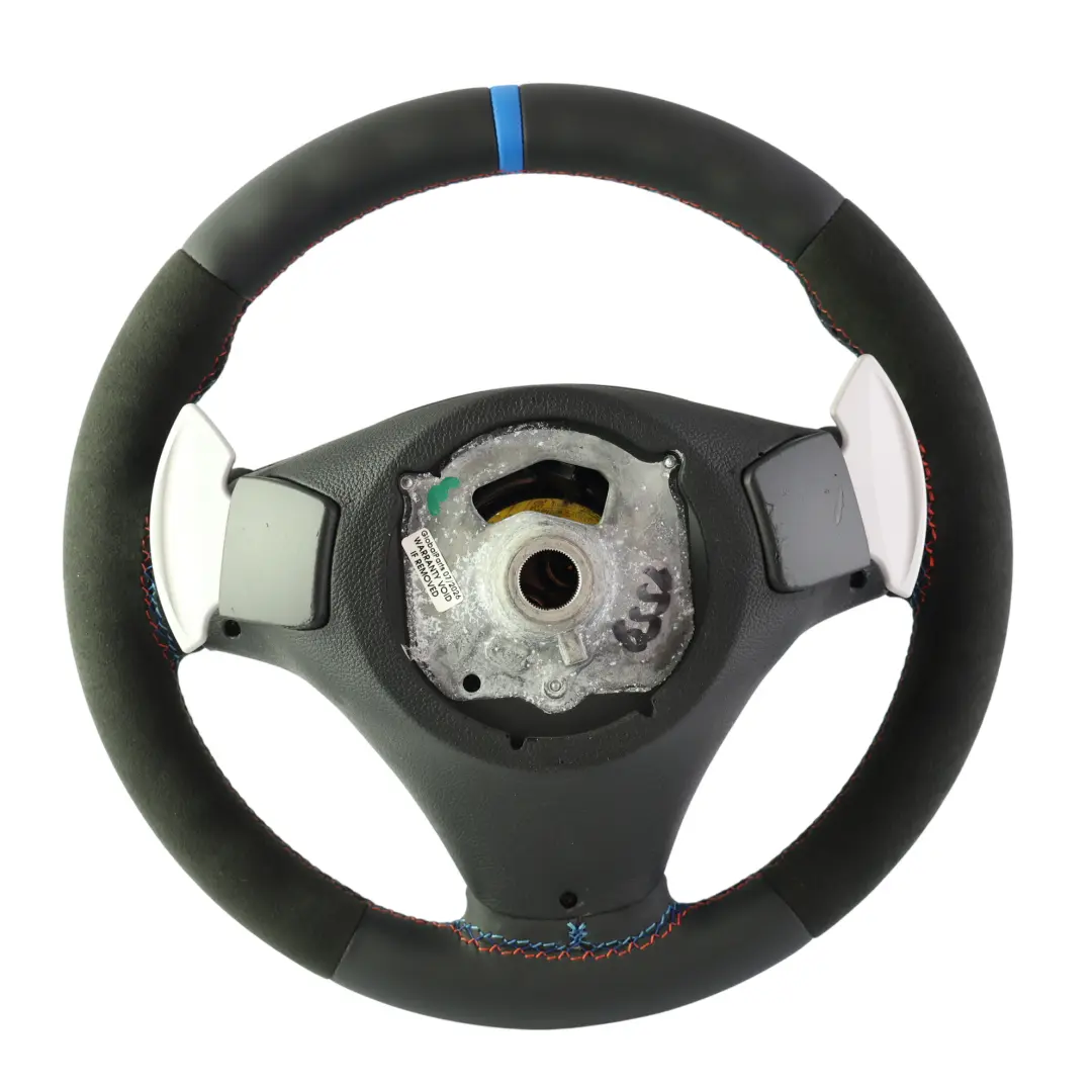 Steering Wheel NEW Black Leather M-Sport Thick Paddle Shift to BMW E90 E92 E93 M3 with Part number 2283738 BMW E90 E92 E93 M3 Steering Wheel NEW Black Leather M-Sport Thick Paddle Shift - SKU 2283738-2-SET - Part number 2283738