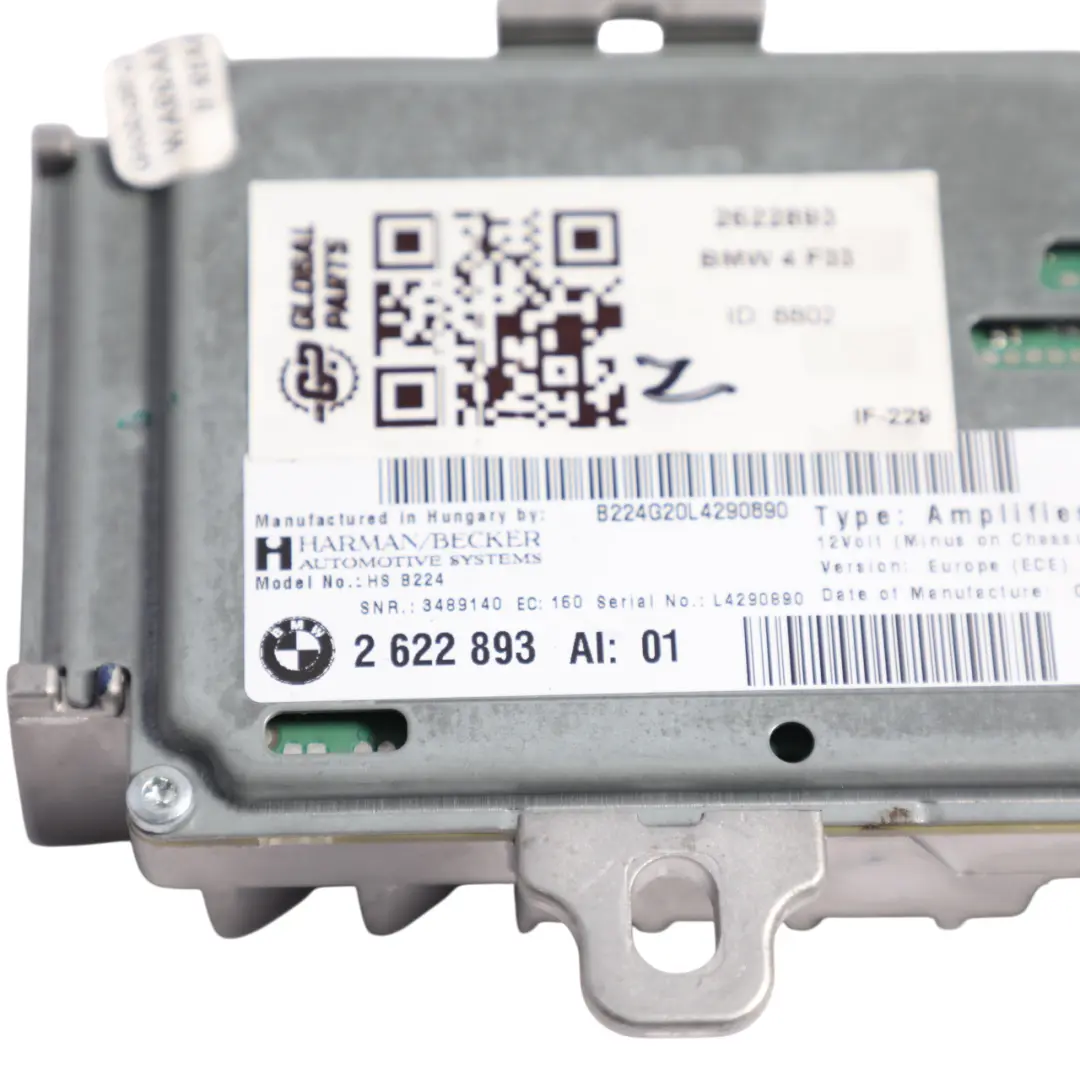 Harman Becker Active Sound Control Module to BMW F30 F31 F32 F33 F34 F36 with Part number 2622893 BMW F30 F31 F32 F33 F34 F36 Harman Becker Active Sound Control Module - SKU 2622893 - Part number 2622893