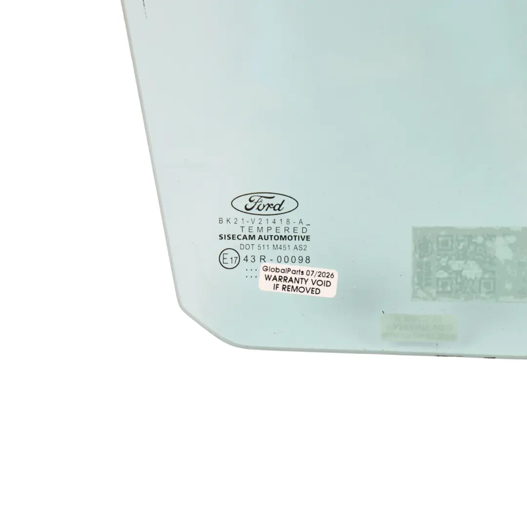 Ford Transit Custom Front Right O/S Side Window Glass AS2 Green BK21-V21418-AH - SKU 2721875 - Part number 2721875