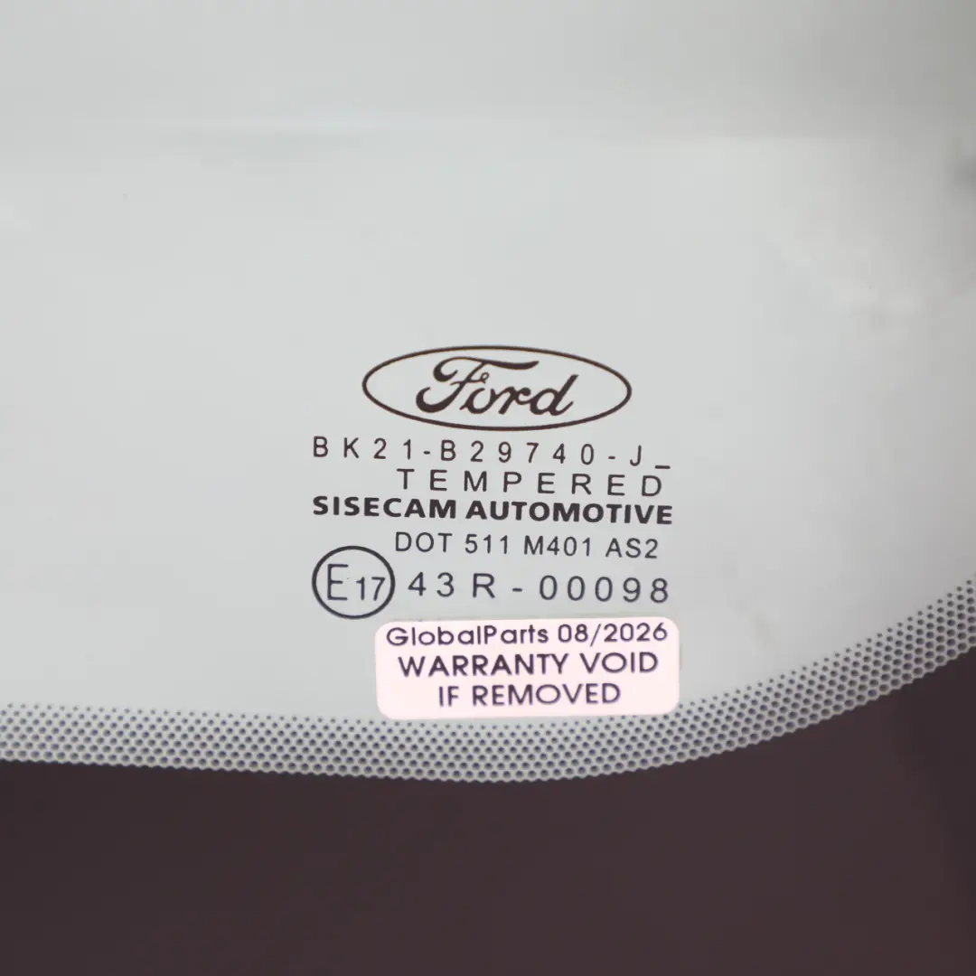Ford Tourneo Custom Rear Quarter Window Glass Right O/S - SKU 2905224 - Part number 2905224