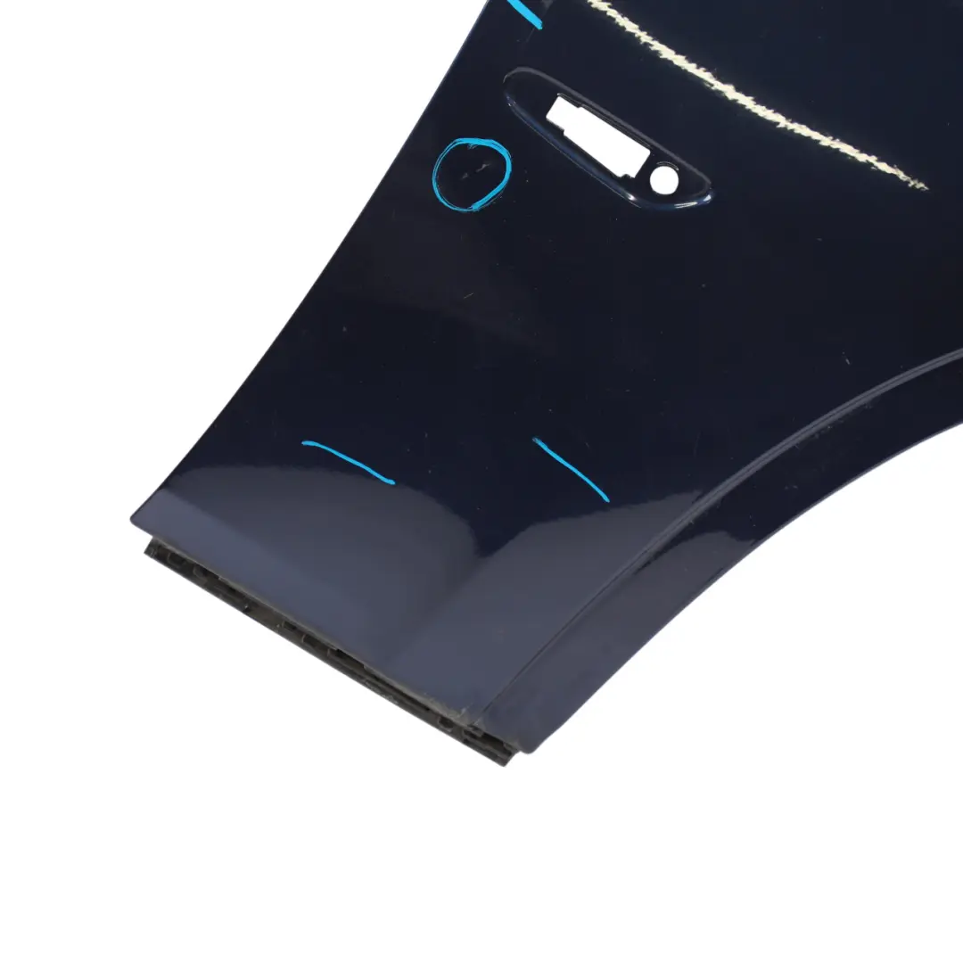 Front Right O/S Side Panel Fender Wing Tiefseeblau Metallic - A76 to BMW X1 E84 with Part number 2993156 BMW X1 E84 Front Right O/S Side Panel Fender Wing Tiefseeblau Metallic - A76 - SKU 2993156-DSB - Part number 2993156