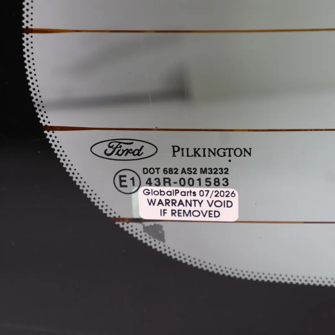 Ford Fiesta Mk5 3Dr Rear Window Glass Tailgate Glazing AS2 Green Glass Panel - SKU 2S51-B42004-AH - Part number 2S51-B42004-AH