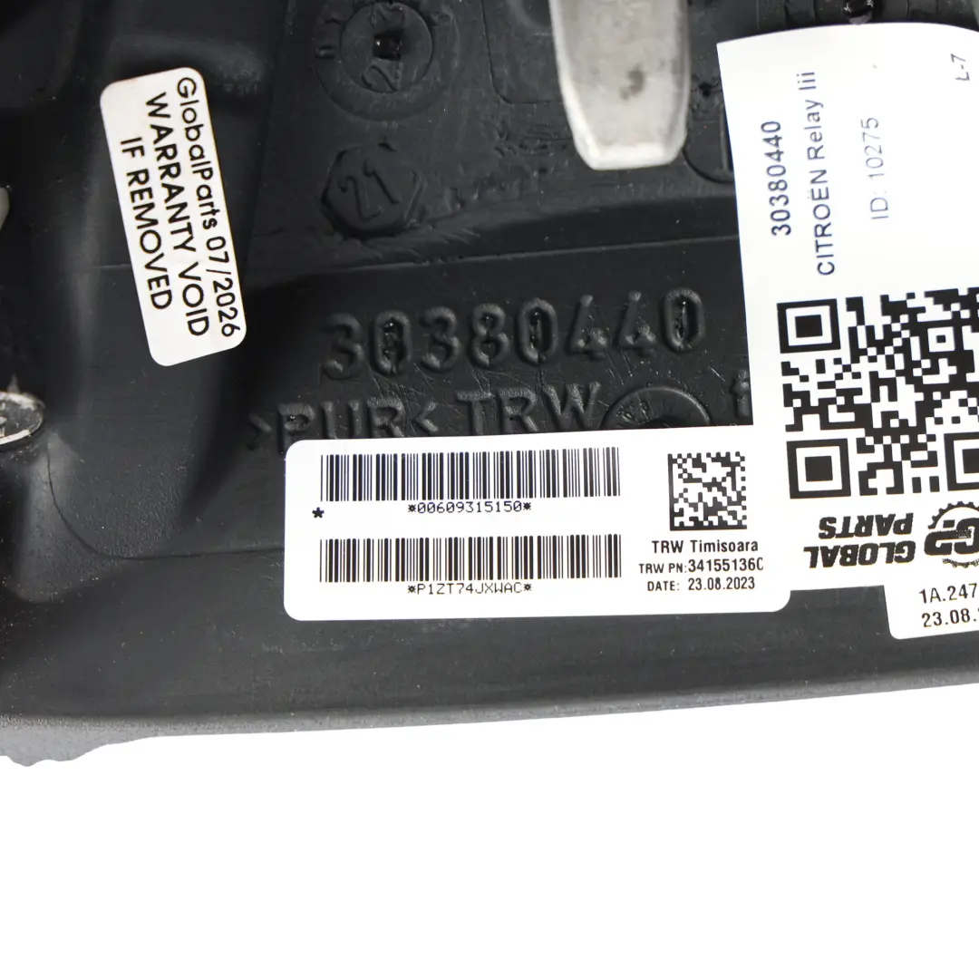  Citroen Relay Fiat Ducato Peugeot Boxer Steering Wheel Black Leather - SKU 30380440 - Part number 30380440