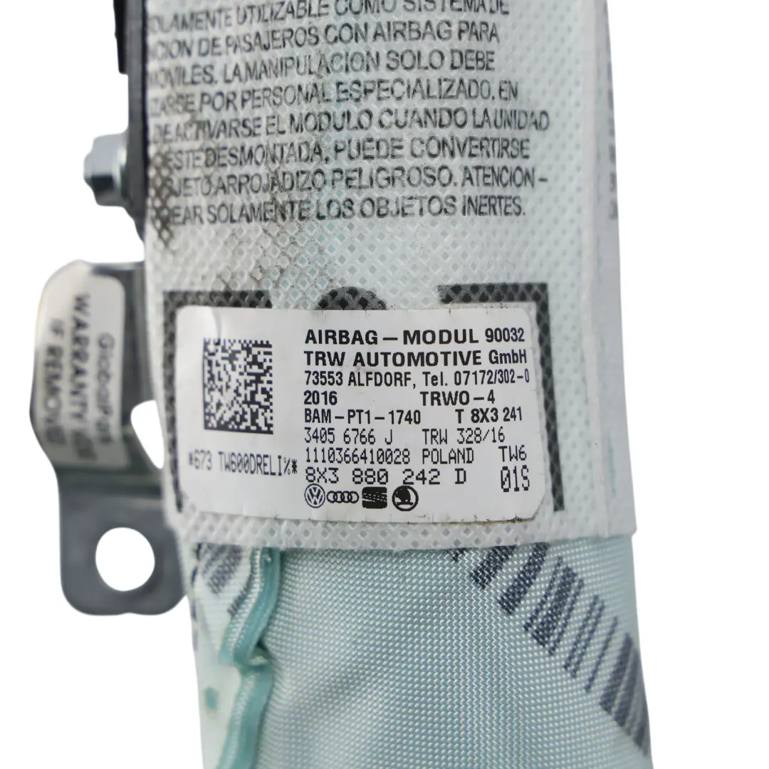 Audi A1 S1 8X GB Modulo Airbag Sedile Anteriore Destro - SKU 34056766J - Numero di parte 34056766J