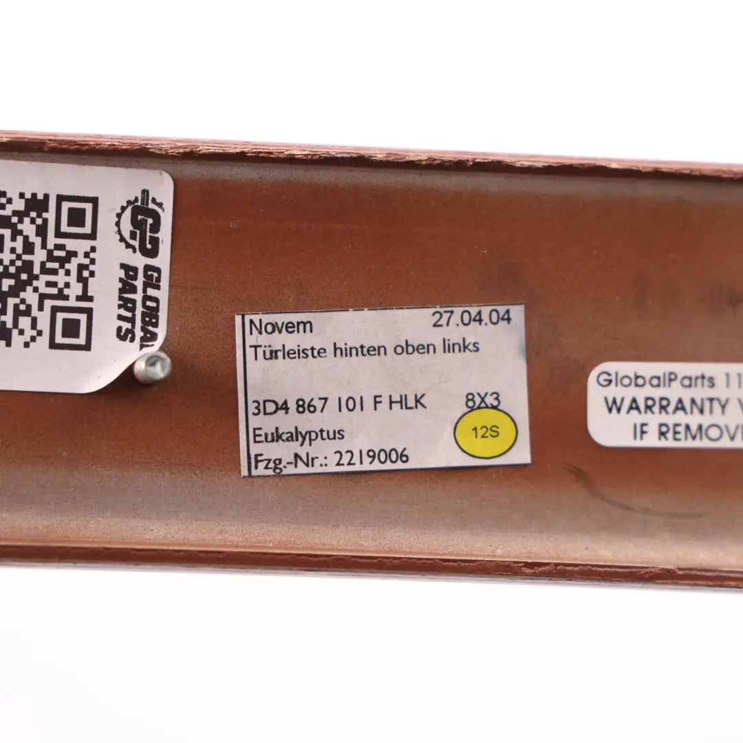 Volkswagen Phaeton 3D Door Card Trim Strip Rear Left N/S Eucalyptus - SKU 3D4867101F - Part number 3D4867101F
