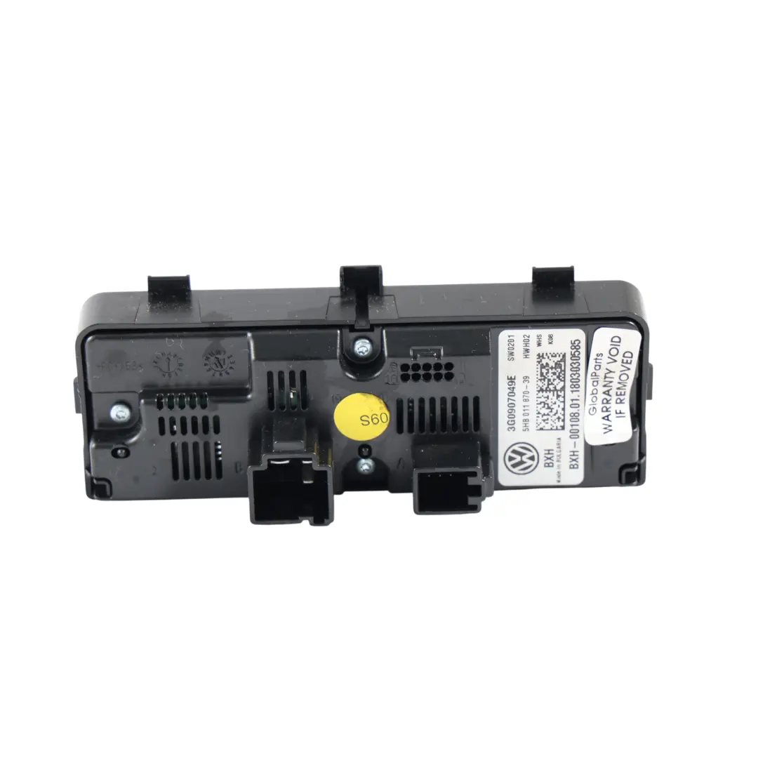 Volkswagen Tiguan MK2 Beheizte Sitz Klimabedienteil Hinten - SKU 3G0907049E - Teilenummer 3G0907049E