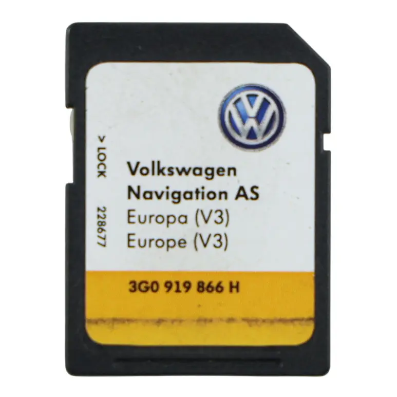 Volkswagen Tiguan 5N Media Navigation Sat Nav SD Karte Europa V3 3G0919866H