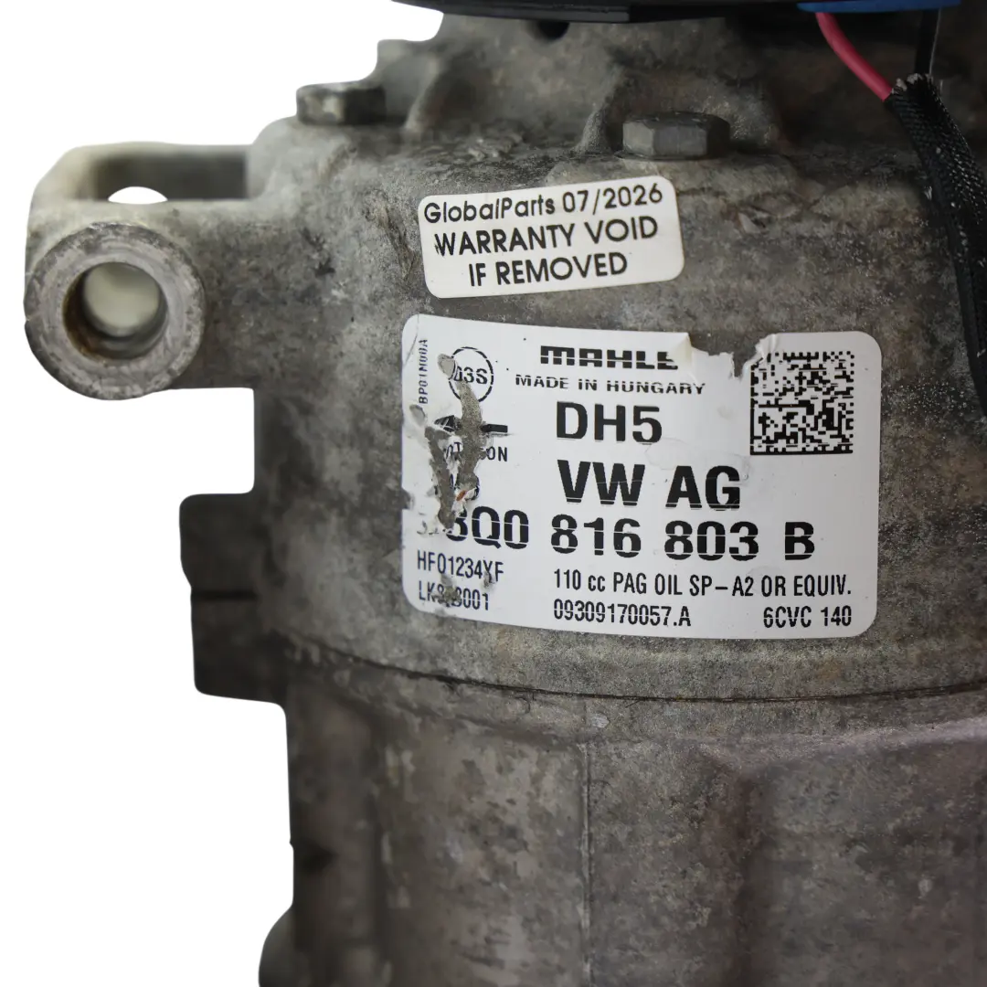 Klimakompressor Klimaanlage Pumpe für Skoda Karoq VW Golf Mk7 mit Teilenummer 3Q0816803B Skoda Karoq VW Golf Mk7 Klimakompressor Klimaanlage Pumpe - SKU 3Q0816803B - Teilenummer 3Q0816803B