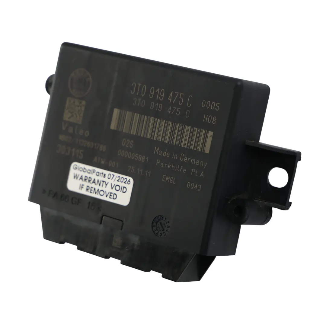 PDC Parking Sensor Control Unit Module to Skoda Yeti 5L with Part number 3T0919475C Skoda Yeti 5L PDC Parking Sensor Control Unit Module - SKU 3T0919475C - Part number 3T0919475C