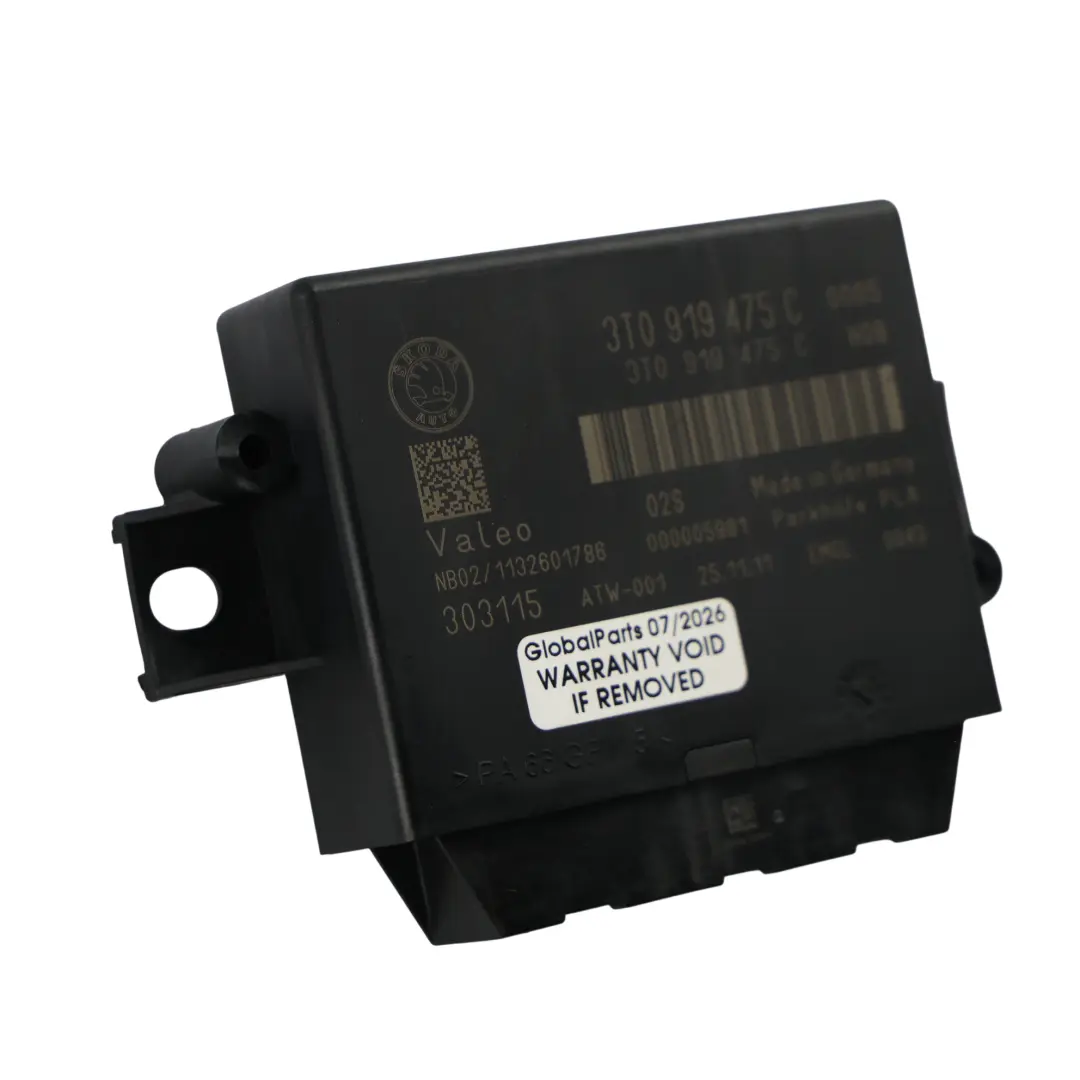 PDC Parking Sensor Control Unit Module to Skoda Yeti 5L with Part number 3T0919475C Skoda Yeti 5L PDC Parking Sensor Control Unit Module - SKU 3T0919475C - Part number 3T0919475C