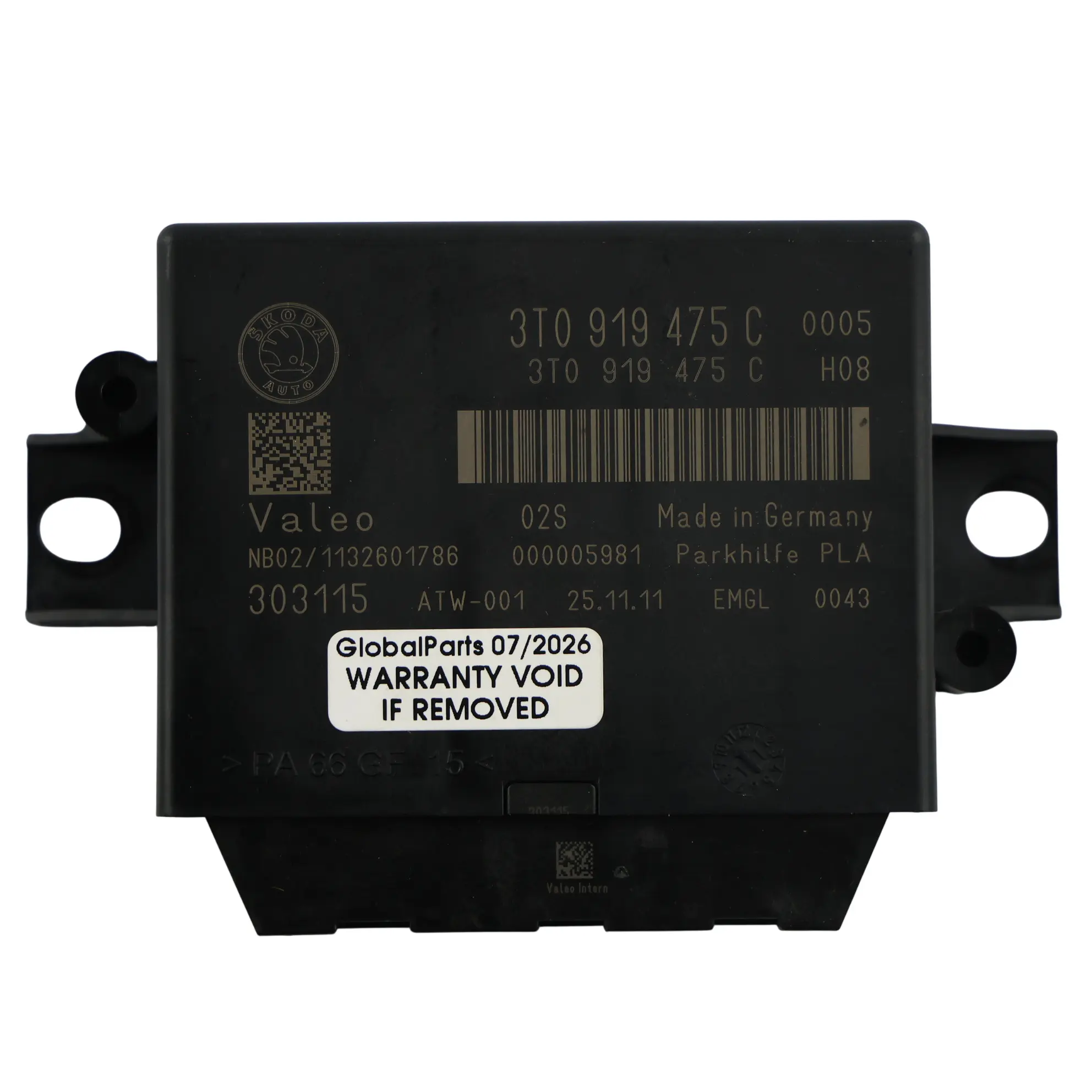Skoda Yeti 5L PDC Parksensor Steuergerät Modul 3T0919475C
