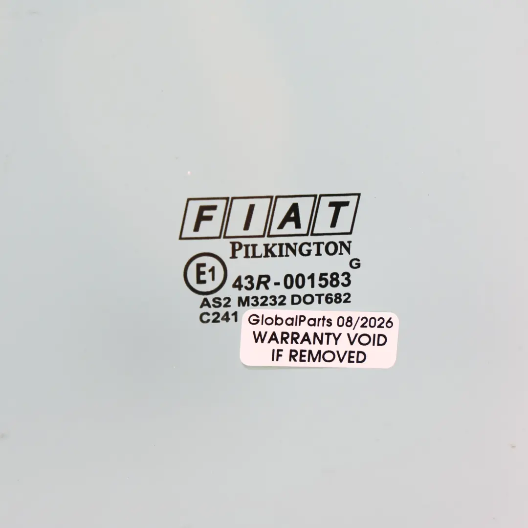 Mk2 Rear Door Window Glass Left N/S AS2 to Fiat Panda with Part number 46803699 Fiat Panda Mk2 Rear Door Window Glass Left N/S AS2 - SKU 46803699 - Part number 46803699