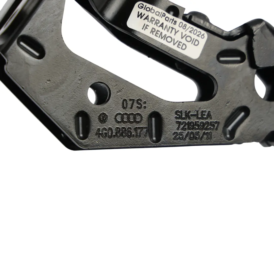 Supporto Staffa Fermo Sedile Posteriore Centrale per Audi A6 C7 A7 4G con numero di parte 4G0886177 Audi A6 C7 A7 4G Supporto Staffa Fermo Sedile Posteriore Centrale - SKU 4G0886177 - Numero di parte 4G0886177
