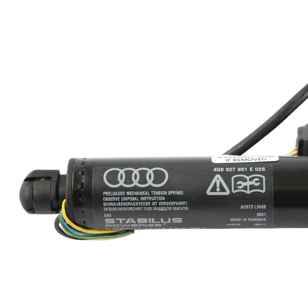Boot Lid Tailgate Electric Strut Motor Rear Left N/S to Audi A7 4G with Part number 4G8827851E Audi A7 4G Boot Lid Tailgate Electric Strut Motor Rear Left N/S - SKU 4G8827851E - Part number 4G8827851E