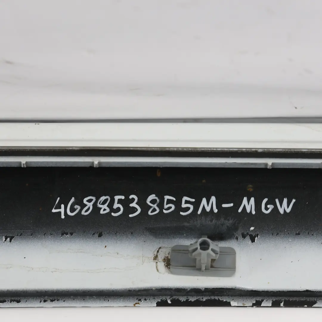 Audi A7 4G8 Side Skirt Door Sill Cover Left N/S Glacier White - S9R - SKU 4G8853855M-MGW - Part number 4G8853855M