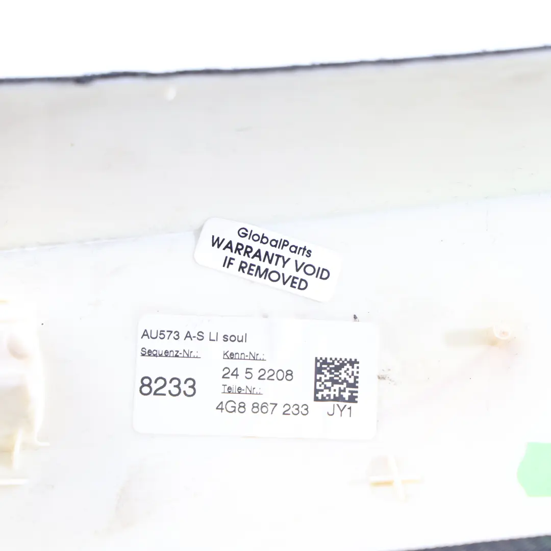 Osłona Słupka A Przednia Lewa Czarna do Audi A7 4G o numerze 4G8867233 Audi A7 4G Osłona Słupka A Przednia Lewa Czarna - SKU 4G8867233 - Numer Części 4G8867233