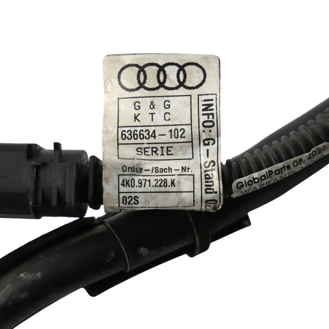 Cableado Eléctrico Motor Arranque para Audi A6 C8 con número de pieza 4K0971228K Audi A6 C8 Cableado Eléctrico Motor Arranque - SKU 4K0971228K - Número de pieza 4K0971228K