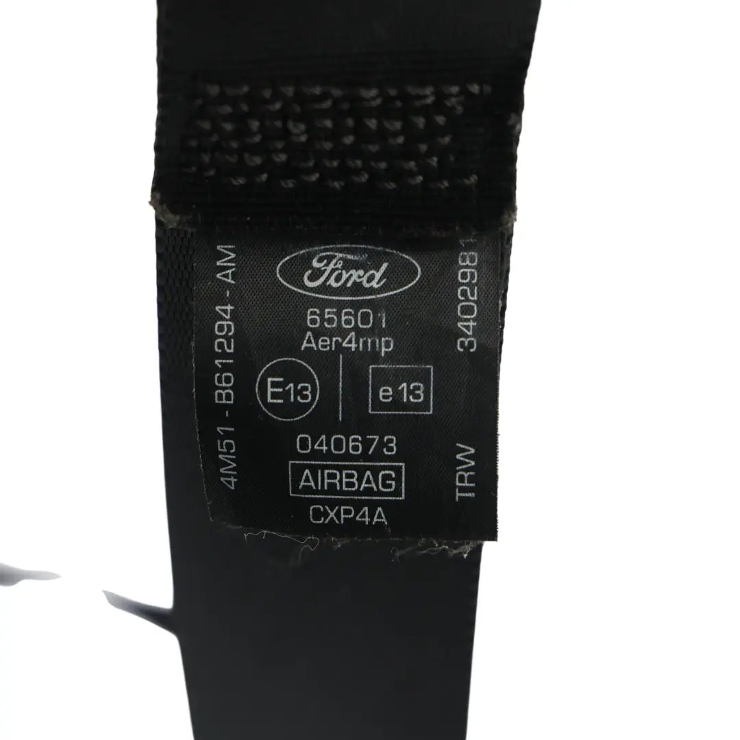 Ford Focus MK2 Sicherheitsgurt Vorne Schwarz Links Rechts 4M51-B61294-AM - SKU 4M51B61294AM - Teilenummer 4M51B61294AM