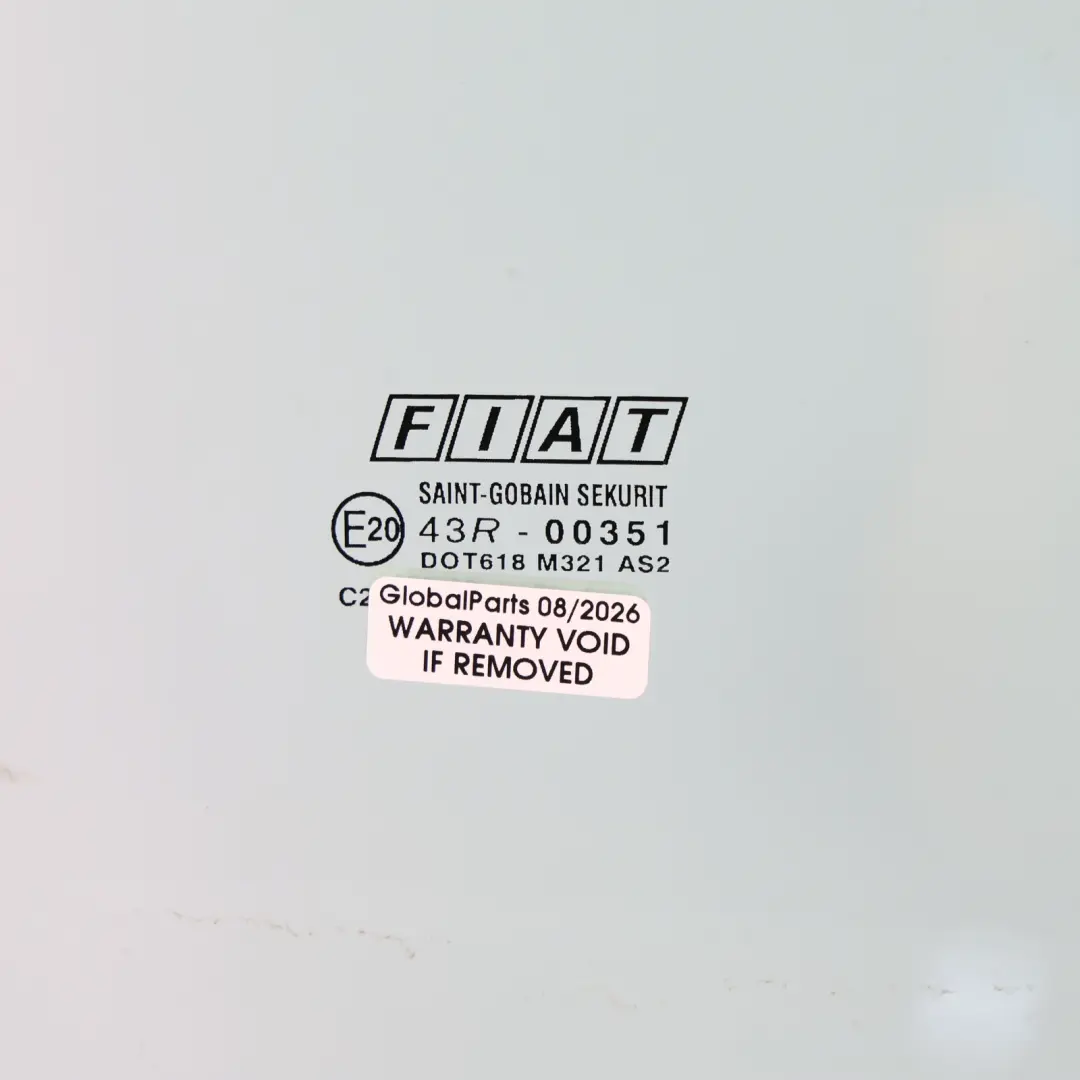 Fiat Panda Mk2 Front Door Window Glass Right O/S AS2 - SKU 51770093 - Part number 51770093