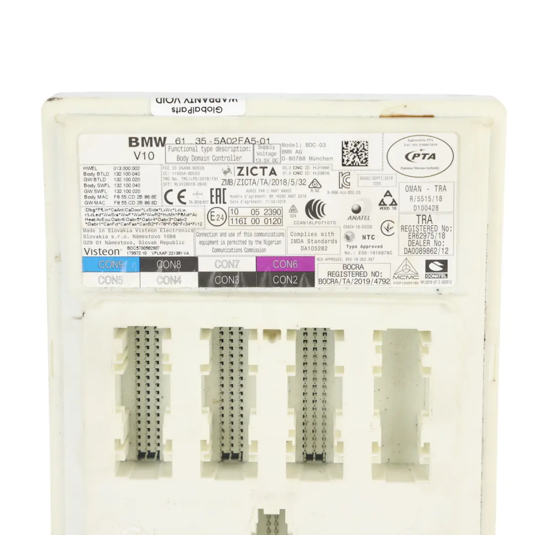 Body Control Module Control Unit 2.0 Petrol 330e B48X to BMW G20 F40 F44 with Part number 5A02FA5 BMW G20 F40 F44 Body Control Module Control Unit 2.0 Petrol 330e B48X - SKU 5A02FA5 - Part number 5A02FA5