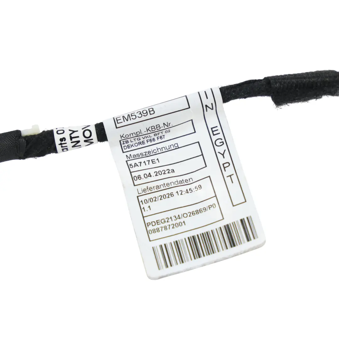 Mini Cooper F66 Seat Wiring Harness Cable Loom Connector - SKU 5A717E3 - Part number 5A717E3