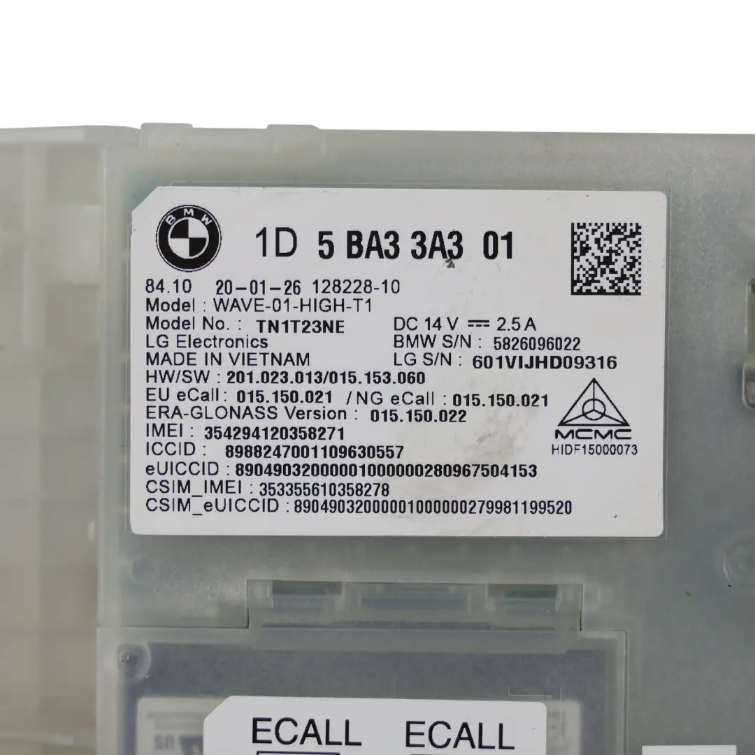 F66 Moduł Bluetooth Telematyki Jednostka Sterująca do Mini o numerze 5BA33A3 Mini F66 Moduł Bluetooth Telematyki Jednostka Sterująca - SKU 5BA33A3 - Numer Części 5BA33A3