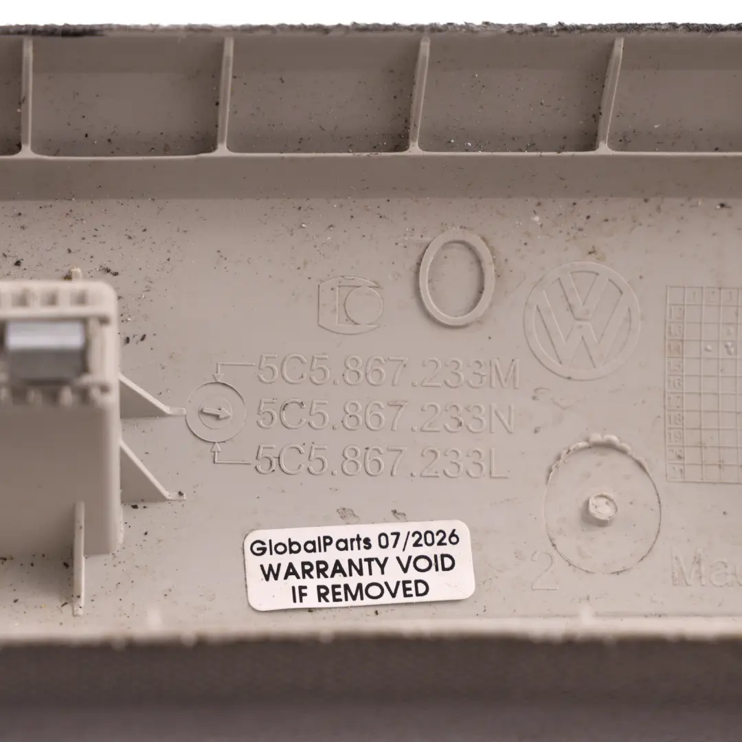 Volkswagen Jetta Mk6 Front A-Pillar Trim Cover Speaker Grey Left N/S - SKU 5C5867233M - Part number 5C5867233M