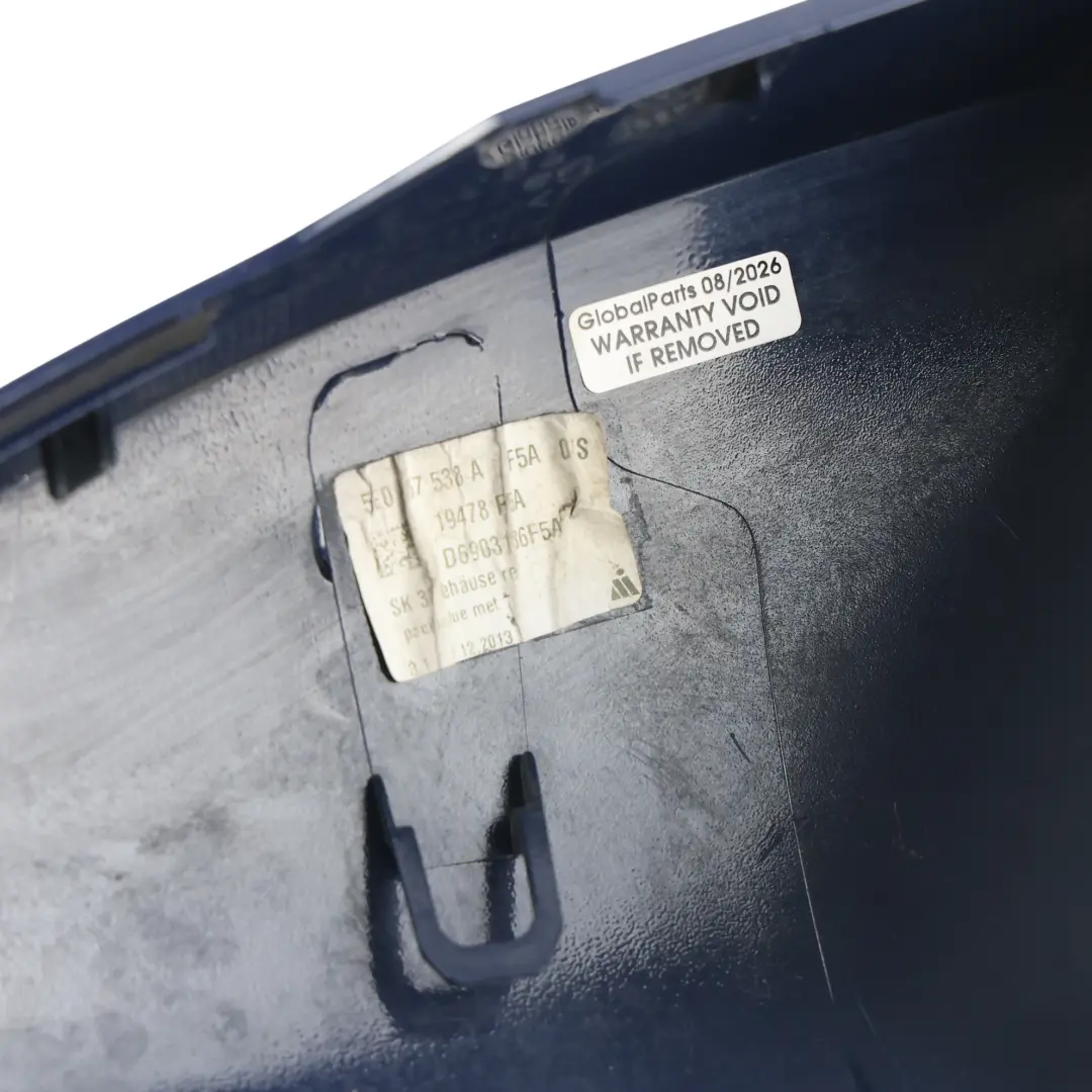 Skoda Octavia 5E Coque Rétroviseur Porte Droit Bleu Pacifique F5A - SKU 5E0857538A-PAB - Numéro de pièce 5E0857538A