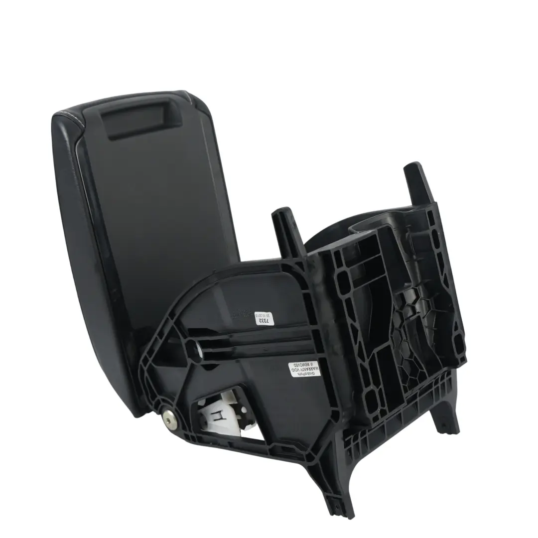 Skoda Octavia Mk3 Centre Console Armrest Black Leather Tellur Grey Stitching - SKU 5E0864207E-4 - Part number 5E0864207E