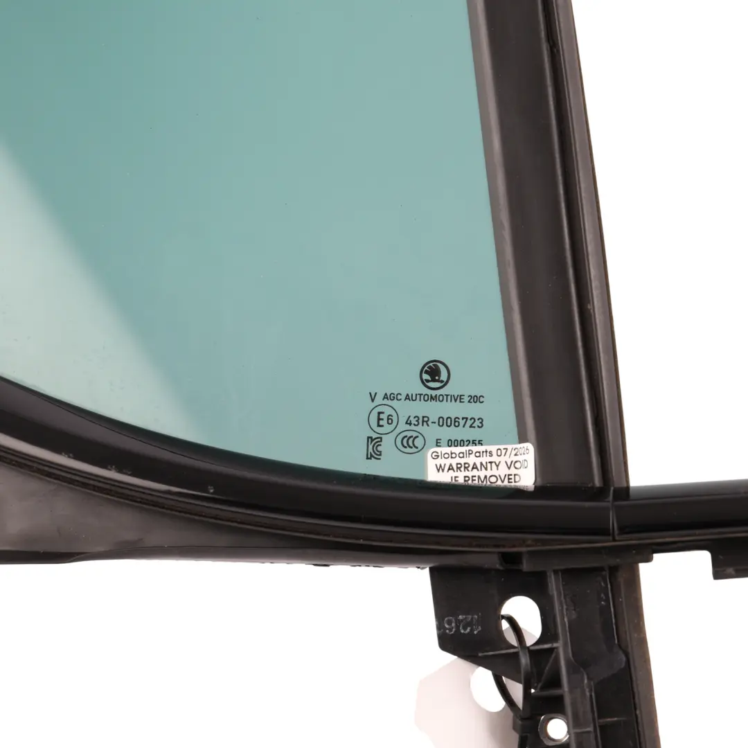 Skoda Octavia Mk4 Rear Fixed Quarter Glass With Seal Gasket Right O/S - SKU 5E6845210 - Part number 5E6845210