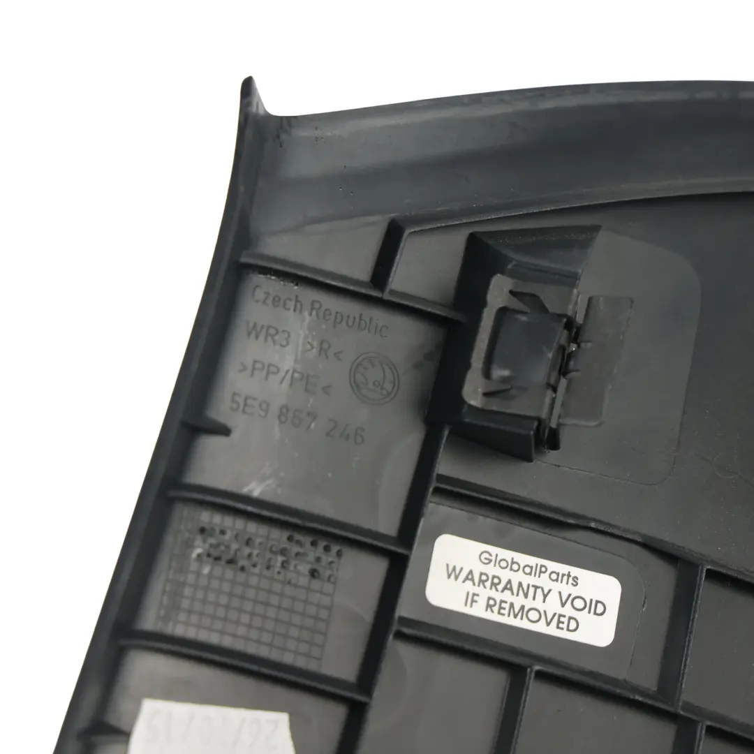 Skoda Octavia 5E D-Pillar Interior Column Trim Panel Rear Right O/S - SKU 5E9867246A - Part number 5E9867246A