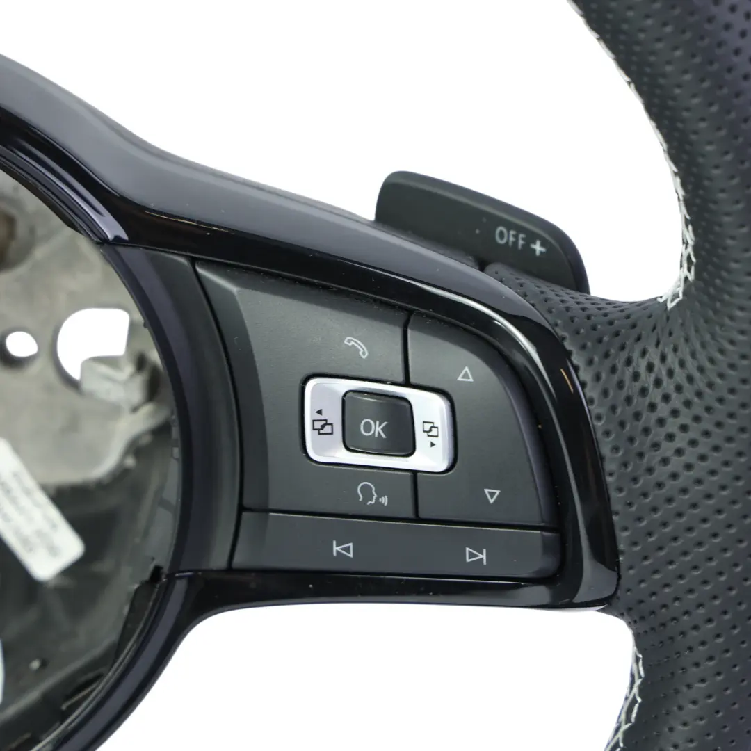 Steering Wheel NEW Black Leather Flat Bottom to Volkswagen Golf Mk7 R with Part number 5G0419091CN Volkswagen Golf Mk7 R Steering Wheel NEW Black Leather Flat Bottom - SKU 5G0419091CN-1 - Part number 5G0419091CN