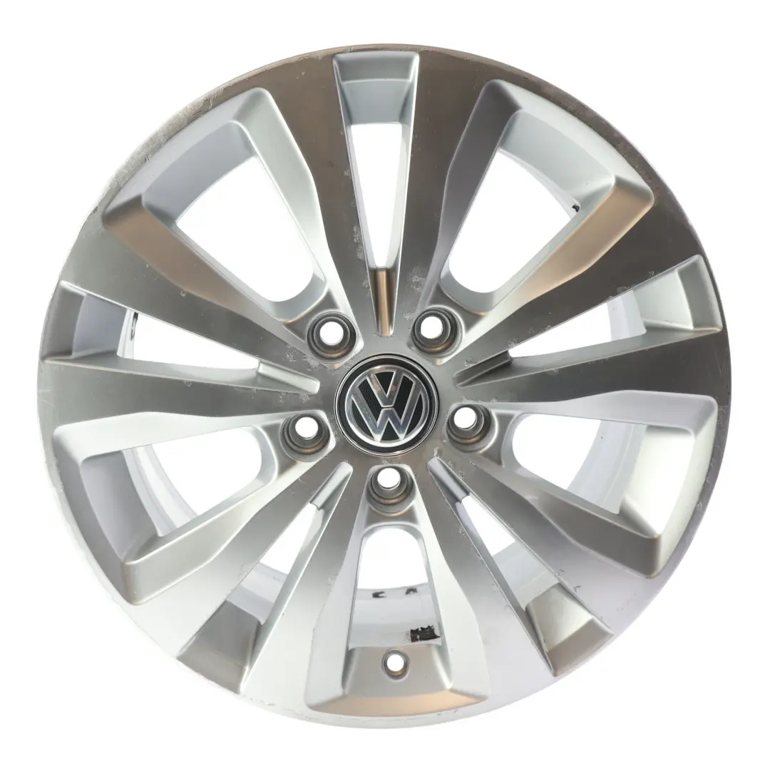 Silber Alu Felge 16" 6,5J ET46 für Volkswagen Golf Mk7 mit Teilenummer 5G0601025 Volkswagen Golf Mk7 Silber Alu Felge 16" 6,5J ET46 - SKU 5G0601025-1 - Teilenummer 5G0601025