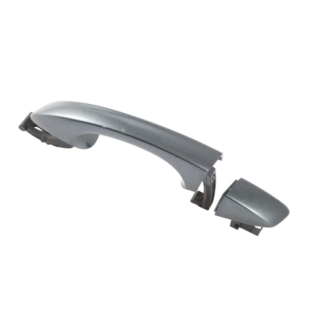 Skoda Octavia 5E MK3 Manija Exterior Delantera Izquierda Gris Metal - F7Y - SKU 5G0837205-MEGR - Número de pieza 5G0837205