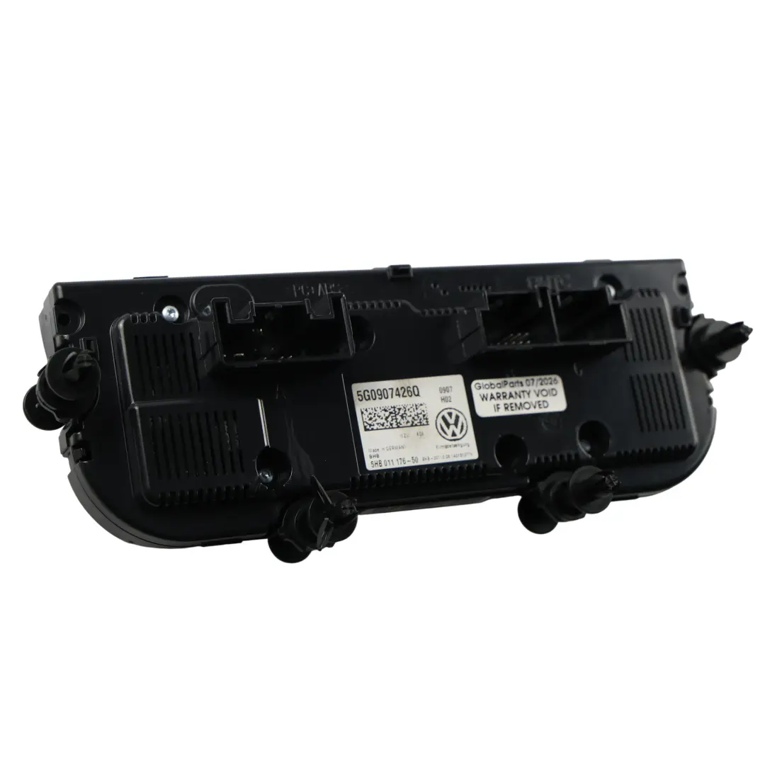 Panneau Commande Climatisation Chauffage pour Volkswagen Golf Mk7 à propos du numéro de pièce 5G0907426Q Volkswagen Golf Mk7 Panneau Commande Climatisation Chauffage - SKU 5G0907426Q - Numéro de pièce 5G0907426Q