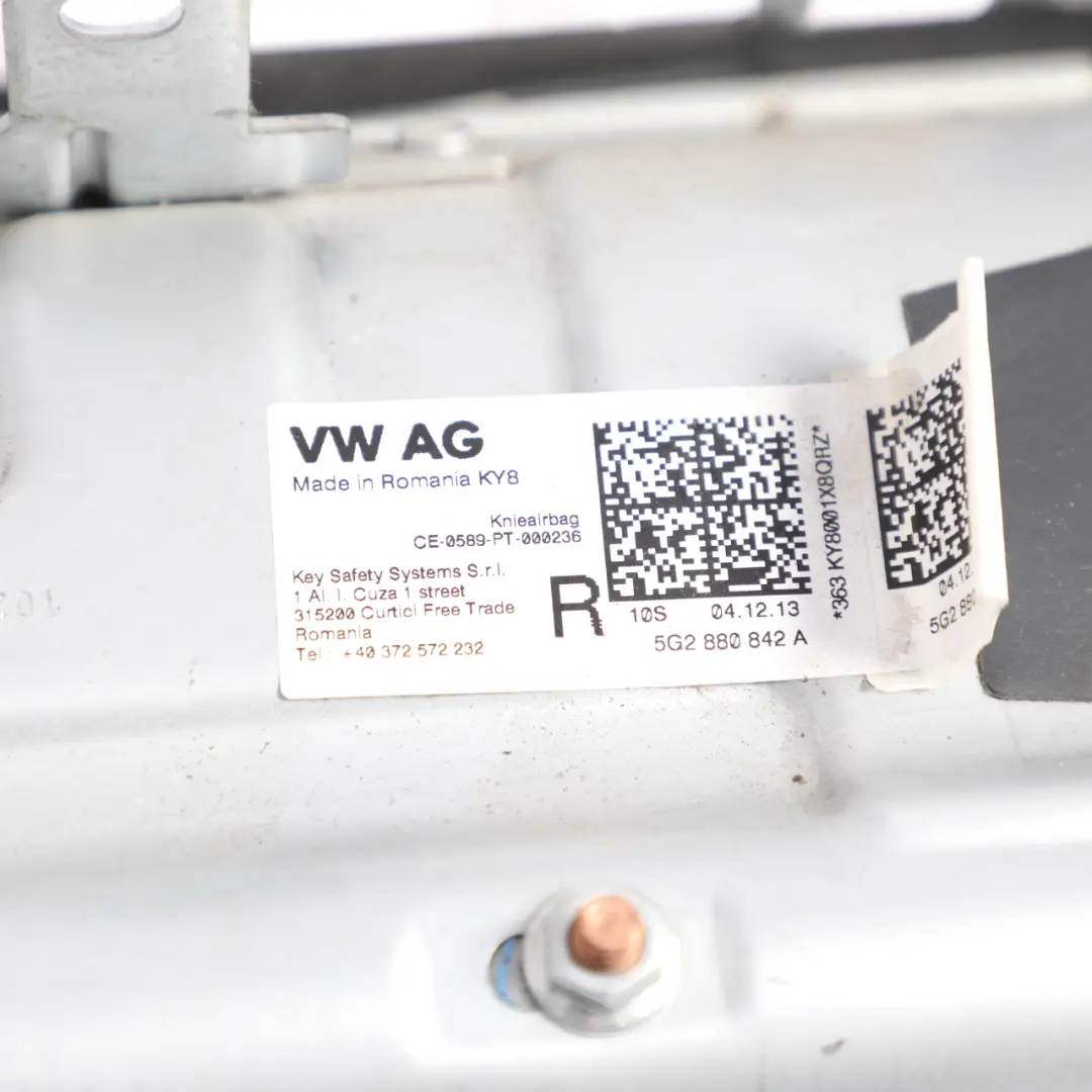 Seat Leon Mk3 Driver Knee Air Module Unit Front Right O/S - SKU RHD-5G2880842A - Part number 5G2880842A