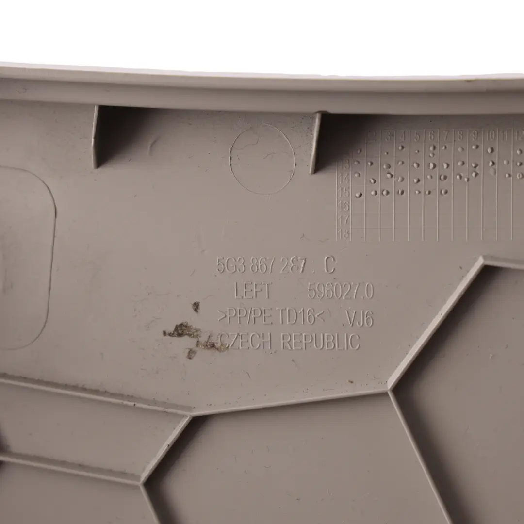 Pillar Trim Cover Panel Upper Grey Left N/S to Volkswagen Golf Mk7 C with Part number 5G3867287C Volkswagen Golf Mk7 C Pillar Trim Cover Panel Upper Grey Left N/S - SKU 5G3867287C - Part number 5G3867287C