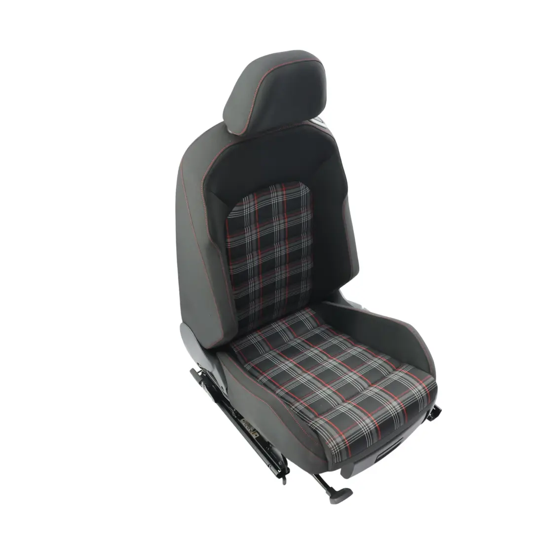 Volkswagen Golf Mk7 3Dr Seat Front Left N/S Interior Cloth Titanium Black Red - SKU 5G3881805CG-2 - Part number 5G3881805CG