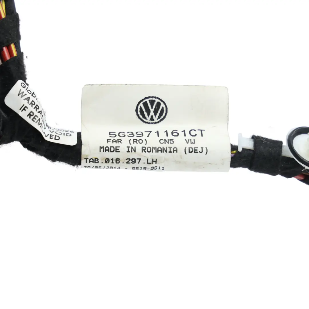 Volkswagen Golf MK7 3D Front Door Wiring Loom Harness Left N/S 5G3971161AF - SKU RHD-5G3971161CT - Part number 5G3971161CT