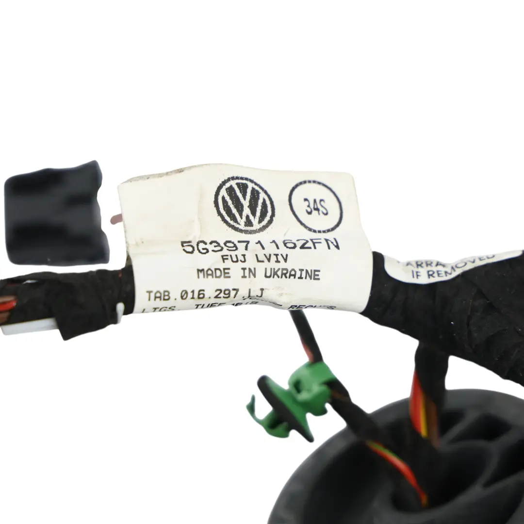 Volkswagen Golf R 5G Door Wiring Loom Electric Harness Right O/S - SKU RHD-5G3971162FN - Part number 5G3971162FN