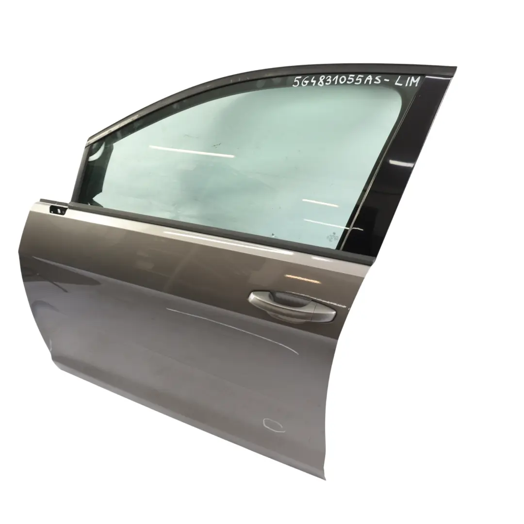 Volkswagen VW Golf Mk7 Door Front Left N/S Panel Limestone Grey Metallic - A7N - SKU 5G4831055AS-LIM - Part number 5G4831055AS