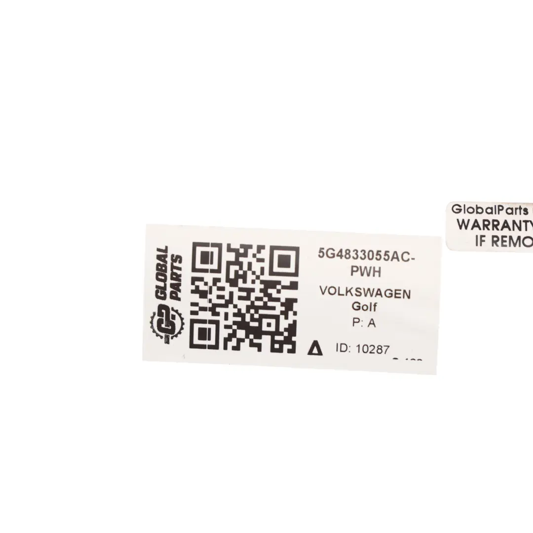 VW Volkswagen Golf 7 Tür Hinten Links Pure White Weiss - C9A - SKU 5G4833055AC-PWH - Teilenummer 5G4833055AC
