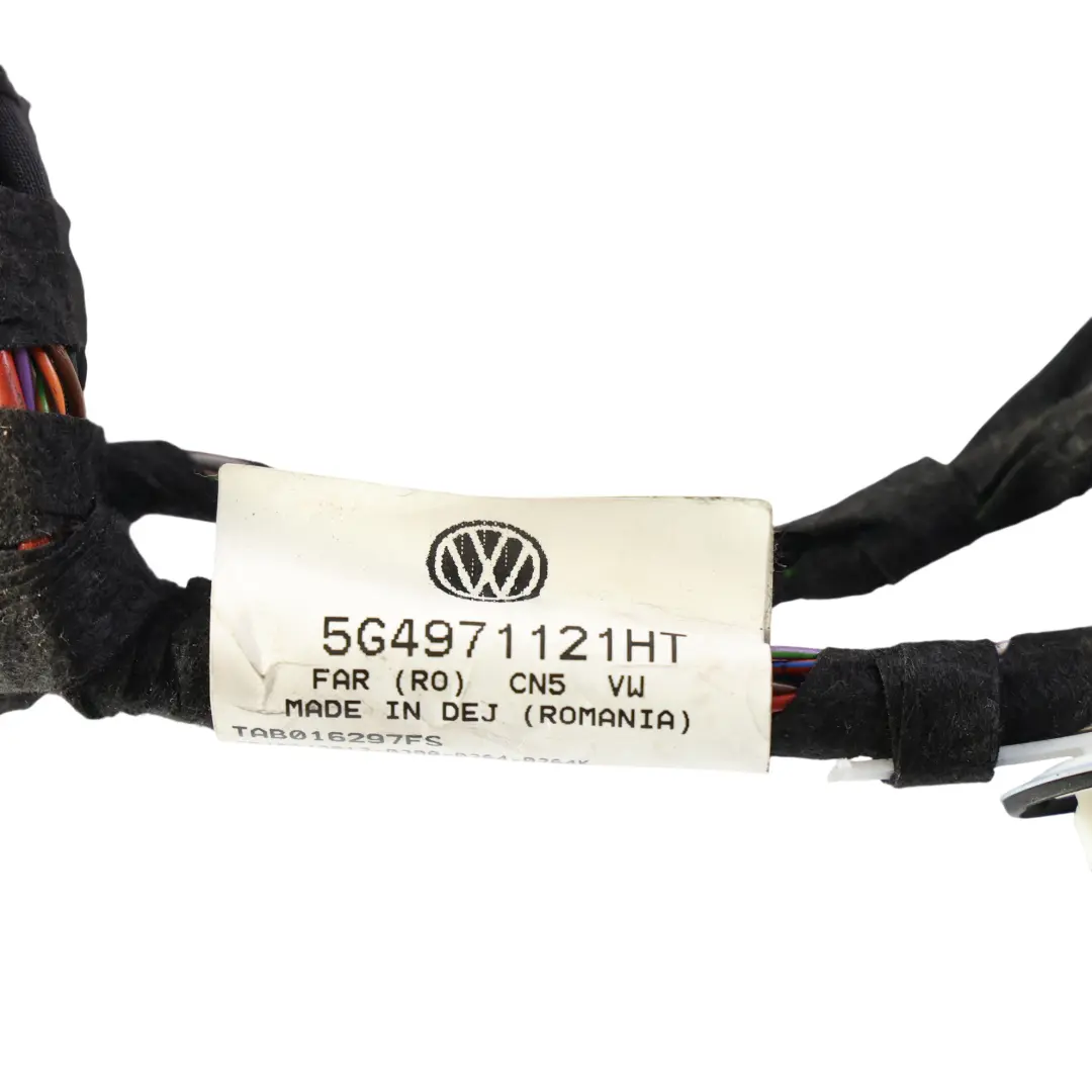 VW Volkswagen Golf MK7 Door Wiring Loom Harness Front Right O/S - SKU RHD-5G4971121HT - Part number 5G4971121HT